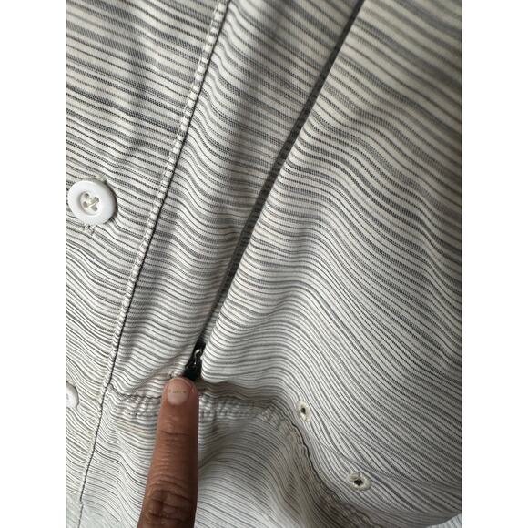 Realtree Men’s Long Sleeve Fishing Guide Shirt – Gray Stripe, L - Picture 2 of 8